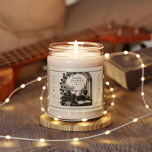 Soy Candle — "Dark Diaries" Scented 9oz Aromatic Candle