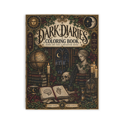Dark Diaries Coloring Book — Gothic Art Coloring Book for Adults