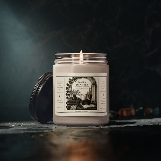 Soy Candle — "Dark Diaries" Scented 9oz Aromatic Candle