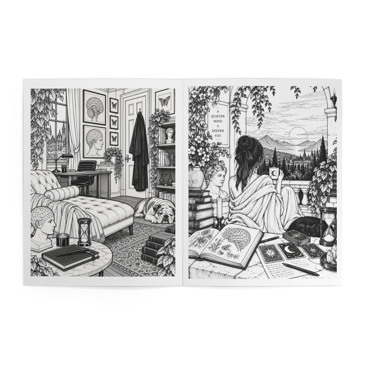 Dark Diaries Coloring Book — Gothic Art Coloring Book for Adults