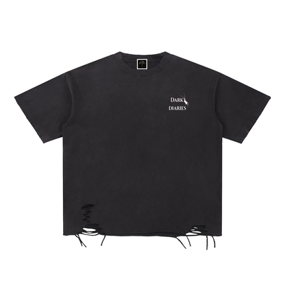Spider Snow Washed Raw-Hem T-Shirt