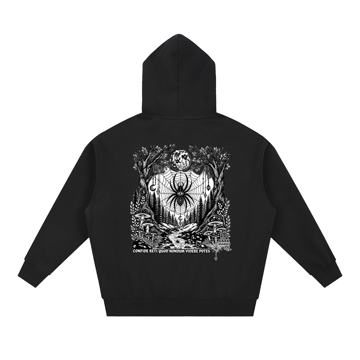 Spider Essential Oversized Fleece Boxy Hoodie