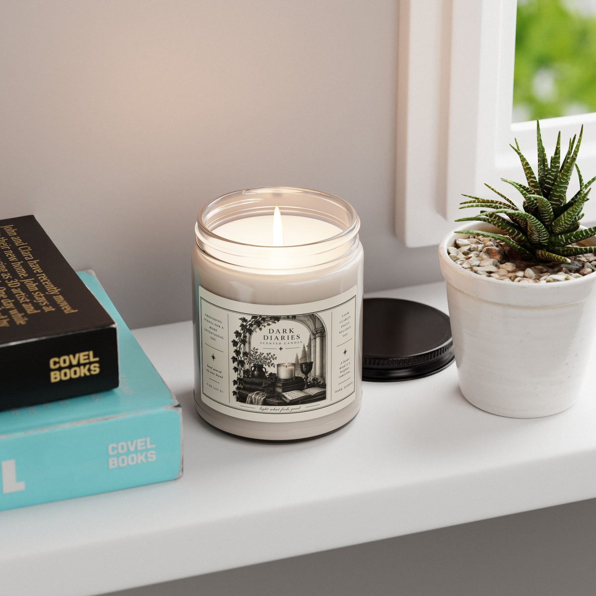Soy Candle — "Dark Diaries" Scented 9oz Aromatic Candle