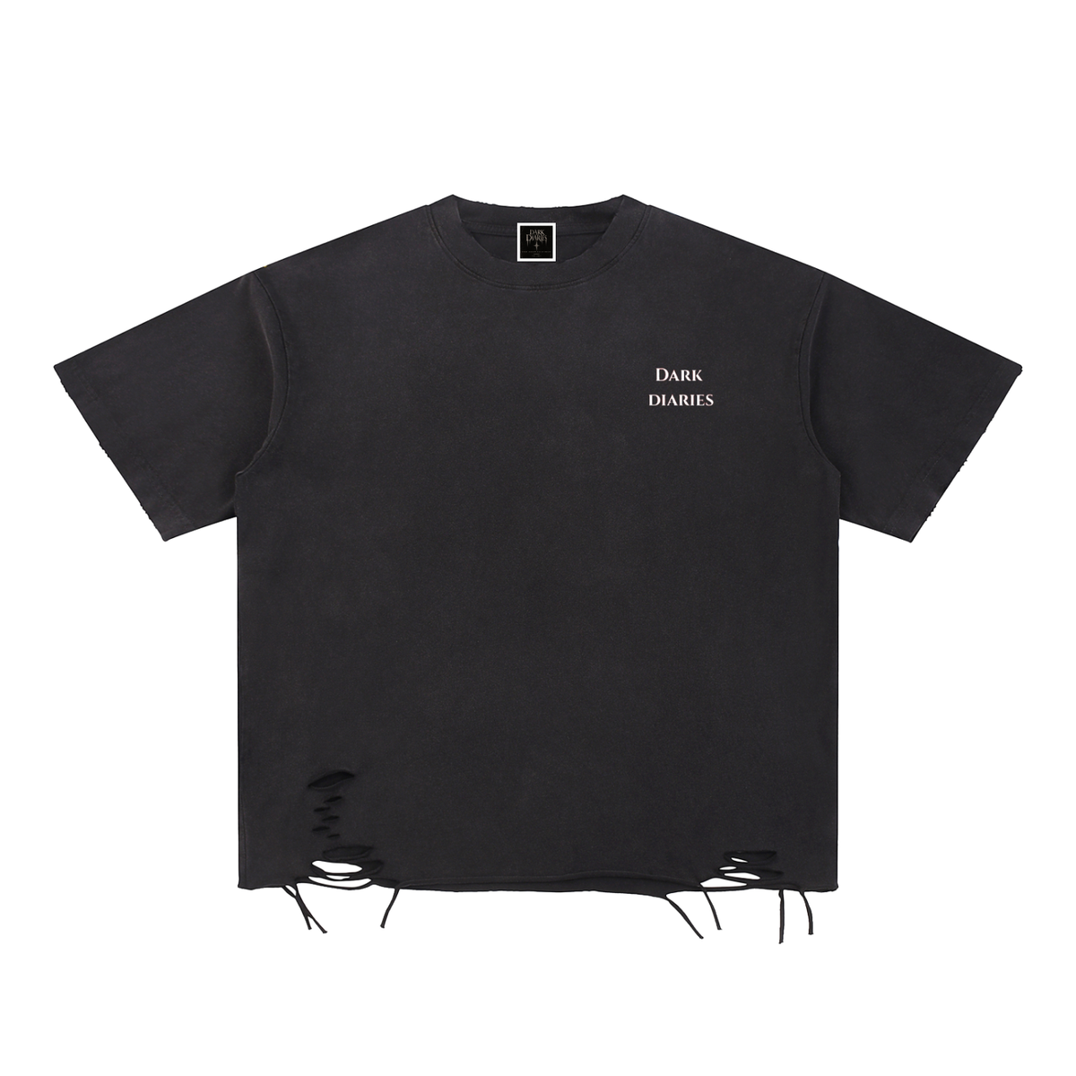 Signature Snow Washed Raw-Hem T-Shirt