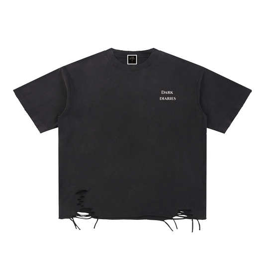 Signature Snow Washed Raw-Hem T-Shirt