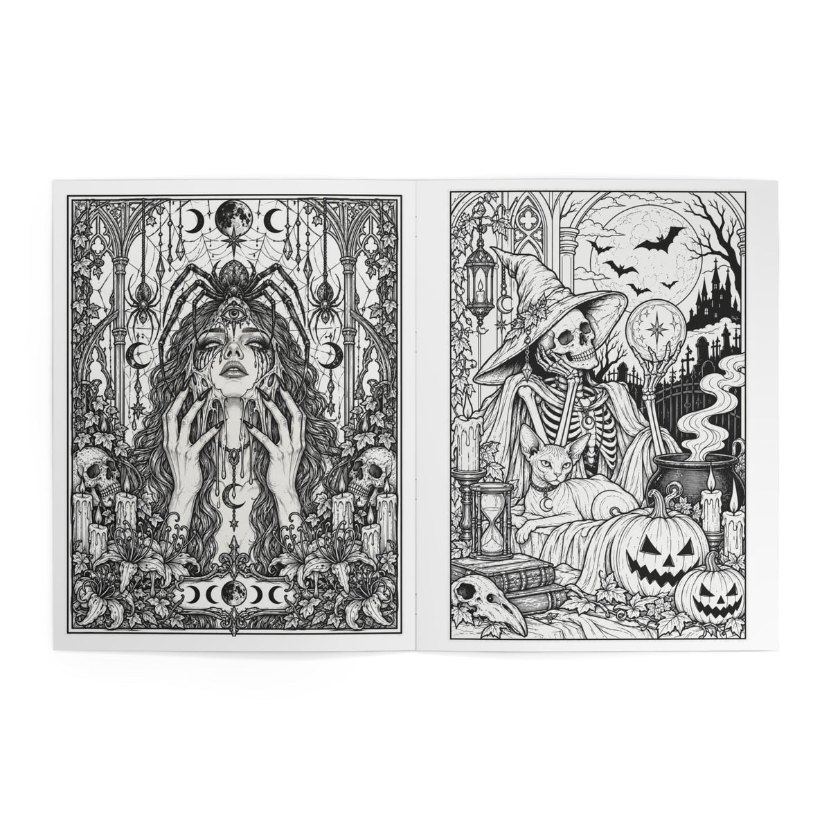 Dark Diaries Coloring Book — Gothic Art Coloring Book for Adults