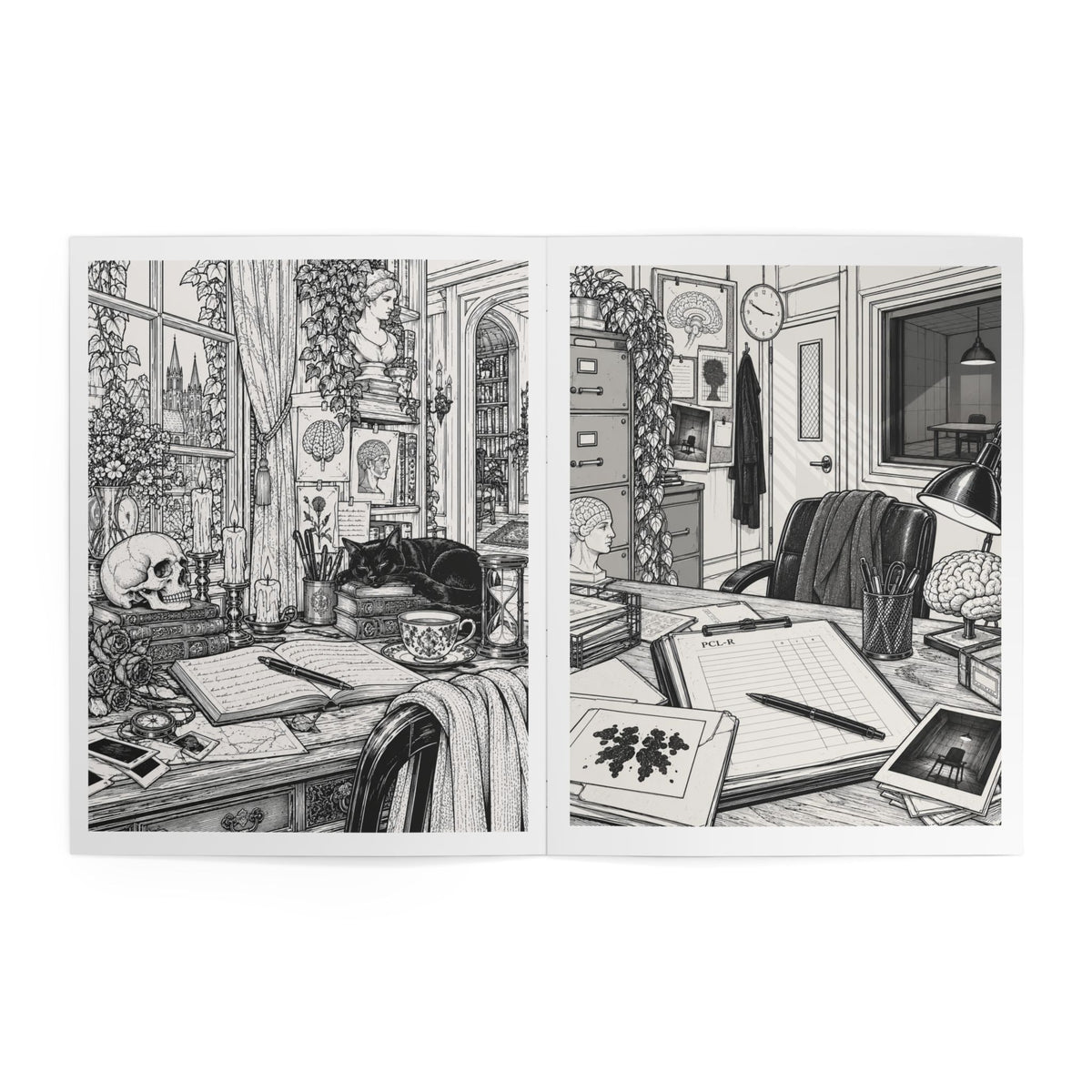 Dark Diaries Coloring Book — Gothic Art Coloring Book for Adults