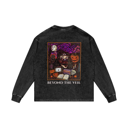 BTV Acid Wash Oversize Long Sleeve T-Shirt