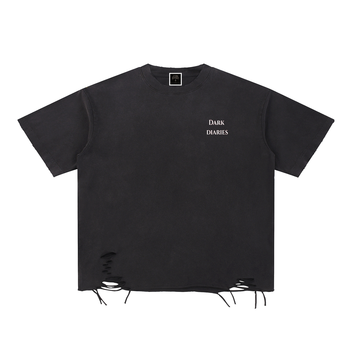 Tarot Snow Washed Raw-Hem T-Shirt