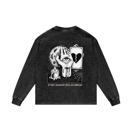 Signature Acid Wash Oversize Long Sleeve T-Shirt